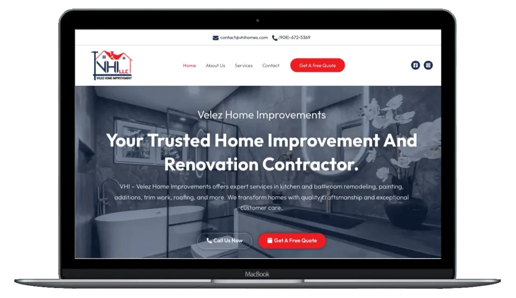 Home remodeling website mockup.webp